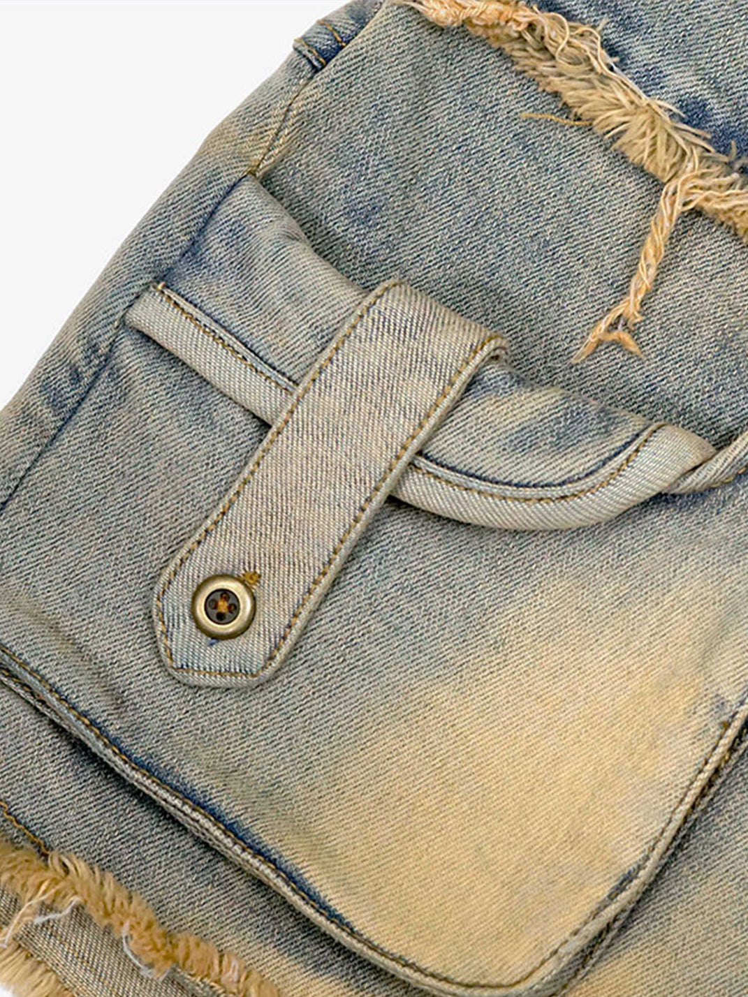 CestNous|Women's Washed Lace-Up Denim Shorts - PSYLOS 1, CestNous|Women's Washed Lace-Up Denim Shorts, Denim Shorts, CestNous, PSYLOS 1